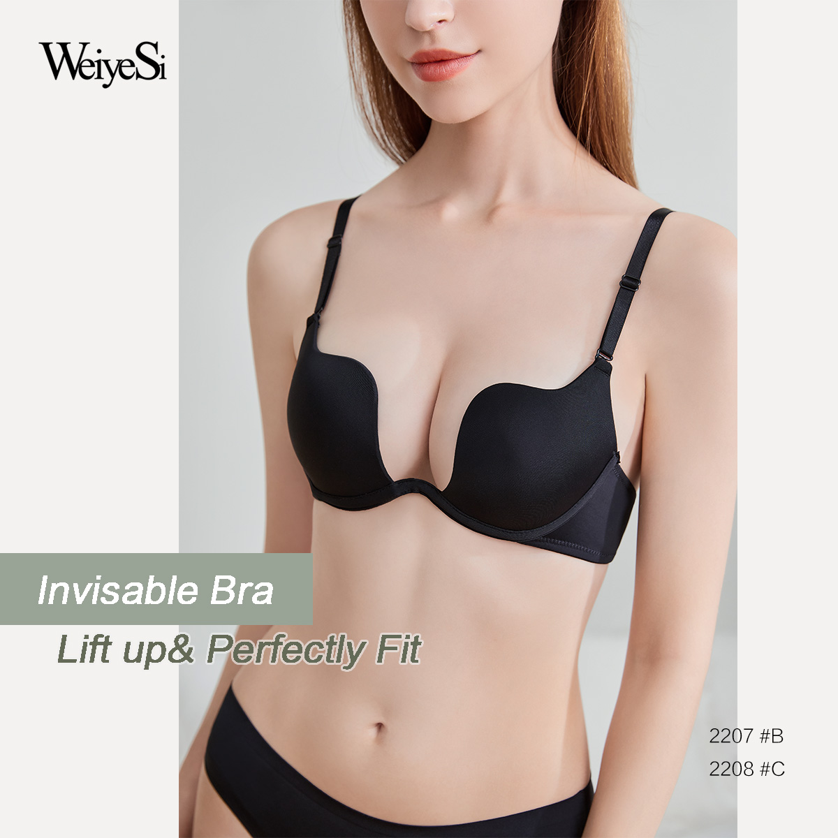 2207#B,2208#C  Weiyesi Underwire Push Up Half Cup Bra Set,Weiyesi -  Fashion bras and lingerie for women